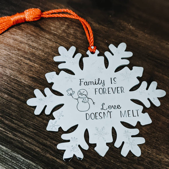 Family is Forever - Snowflake Ornament