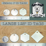 Pet ID Tags - Sun's out Tongues out - Dog tag for dogs - Pet Name Tag - Hand Stamped - Dog Collar - Dog Tag - Lost - Funny - bad dog - Lick