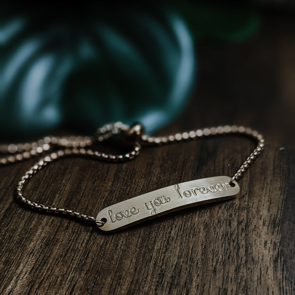 Love you forever ~ Bolo adjustable bracelet