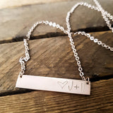 Personalized Initials Bar Necklace