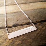 Personalized Initials Bar Necklace
