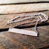 Personalized  Date Bar Necklace