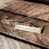 Personalized Coordinates Bar Necklace