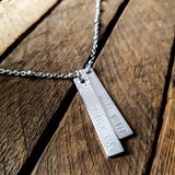 Vertical Personalized Bar Necklace