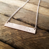 Personalized Initials Bar Necklace