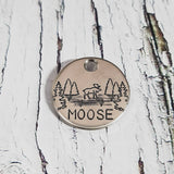 Moose Lake 1" ID Tag