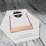 Personalized  Date Bar Necklace