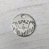 Over the Mountains and Through the Woods 1" ID Tag