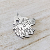 Great outdoors Wolf head ID Tag