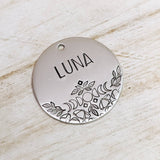 Floral Moon phases ID Tag