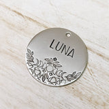 Floral Moon phases ID Tag