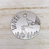 Howling Wolf + Forest ID Tag
