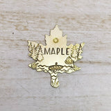Outdoors Maple Leaf landscape ID Tag