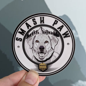 SMASHpaw round sticker