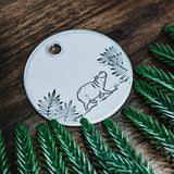 Happy Hippo- ID Tag - Name tag for dog - Handstamped Pet ID - Personalized - Smashpaw - Hippopotamus - Ferns - Africa - House hippo