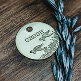 Sea Turtles - Pet ID tag - Dog tag for dogs - Pet Name Tag - Hand Stamped - Personalized - Custom - Dog Tag - Seahorse - Seaweed - Ocean